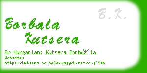 borbala kutsera business card